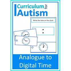 Telling the Time Analogue to Digital Clock Task Cards
